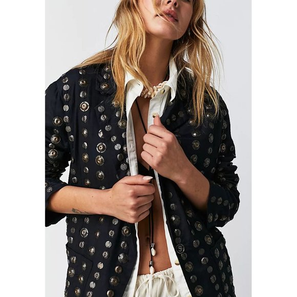 Free People Corrie Coin Blazer - Picture 7 of 14